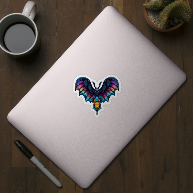 Creepy Goth Moth design by Luxinda